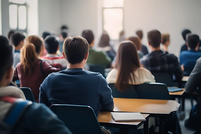 学生上课课堂教育摄影图